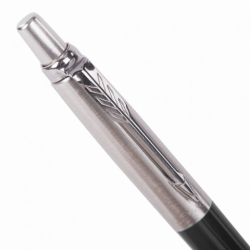 Ручка шариковая PARKER Jotter Plastic CT, корпус черный, детали из нержавеющей стали, синяя, R0033010