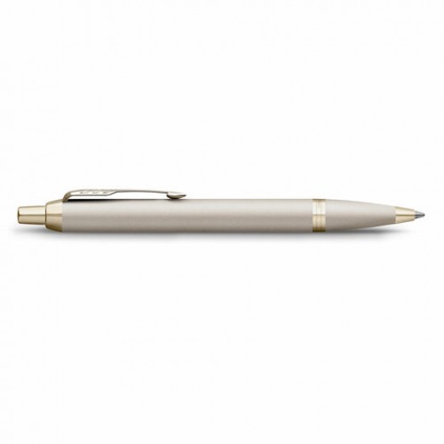 Ручка шариковая PARKER IM Professionals Monochrome Champagne, корпус шампань, сталь, синяя, 2172956