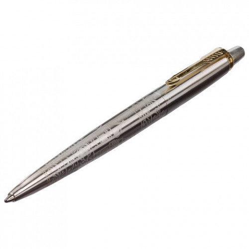 Ручка шариковая PARKER Jotter SE Russia GT, корпус серебристый, сталь, позолоченные детали, синяя, 2126175
