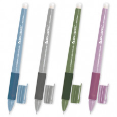 Ручка стираемая гелевая с эргономичным грипом BRAUBERG RESTART MORANDI, СИНЯЯ, игольчатый пишущий узел 0,5 мм, линия письма 0,25мм, 144416