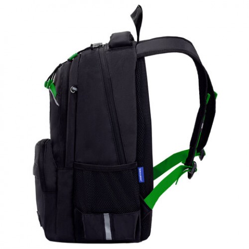 Рюкзак BRAUBERG FORCE, 2 отделения, 5 карманов, Neon green, 39х28х17 см, 273153