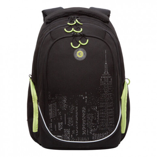 Рюкзак GRIZZLY школьный, анатом. спинка, 3 отделения, д/мальч., NIGHT CITY, 44х28х23 см, RU-235-4/2