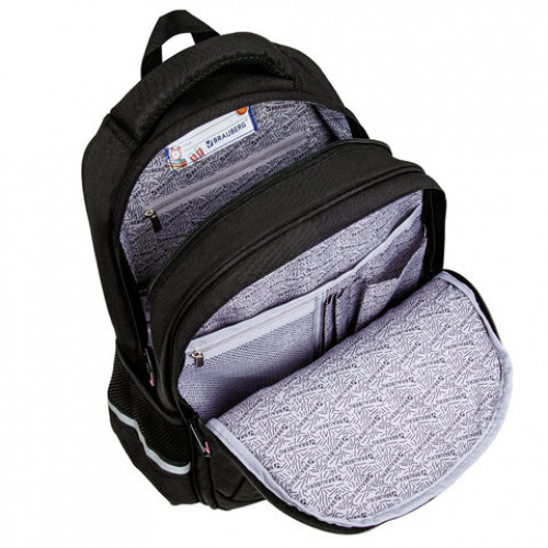 Рюкзак BRAUBERG SOFT, 2 отделения, 3 кармана, Tough cat, СВЕТЯЩИЙСЯ, 40х31х15 см, 274401