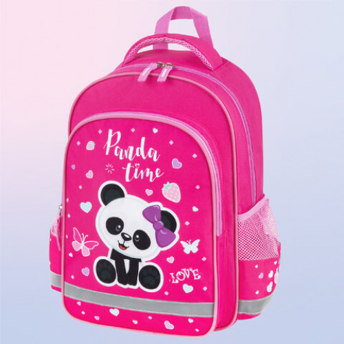 Рюкзак ПИФАГОР SCHOOL, 1 отделение, 3 кармана, Panda time, 38x28х14 см, 271406