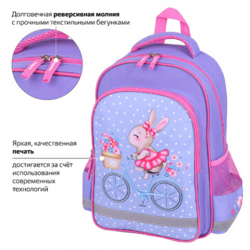 Рюкзак ПИФАГОР SCHOOL, 1 отделение, 3 кармана, Little beauty, 38x28х14 см, 271402