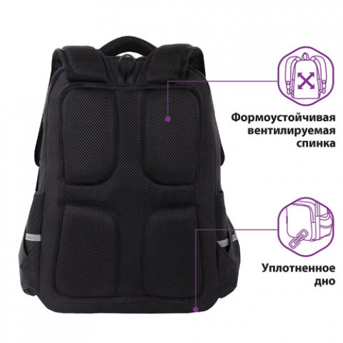 Рюкзак ЮНЛАНДИЯ COMPLETE, с пеналом в комплекте, эрго-спинка, Electro, 42х29х14 см, 270666