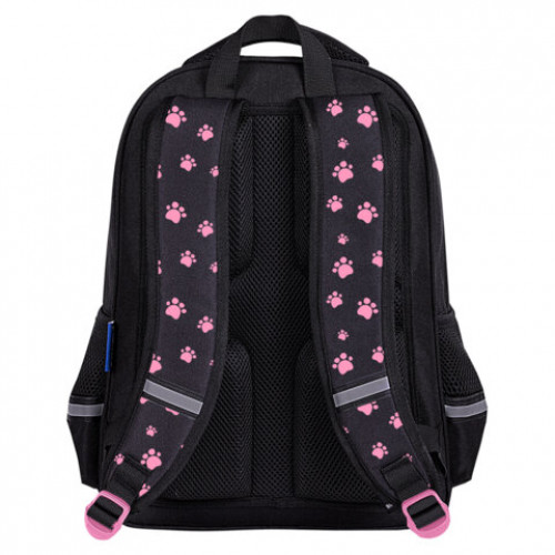 Рюкзак BRAUBERG SOFT, 2 отделения, 3 кармана, Tough cat, СВЕТЯЩИЙСЯ, 40х31х15 см, 274401