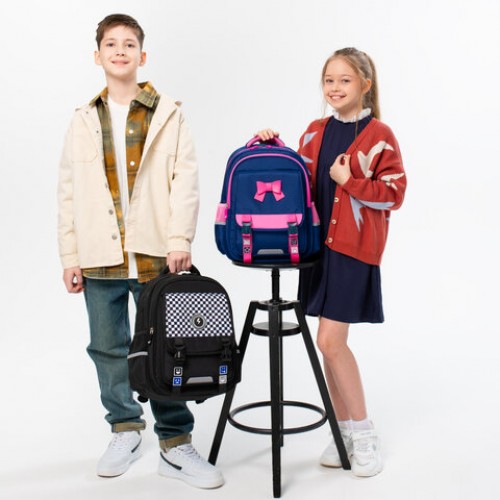 Рюкзак BRAUBERG SNAP, 2 отделения, 3 кармана, Stylish checks, 39х28х16 см, 273130