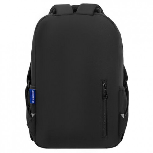 Рюкзак BRAUBERG STYLE, 2 отделения, 4 кармана, Hey all, черный, 40х26х15 см, 274410