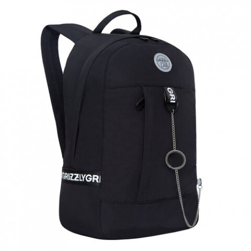 Рюкзак GRIZZLY школьный, укрепл. спинка, отд. д/ноутб до13., д/дев., BLACK,37,5х24х12см,RXL-327-2/1