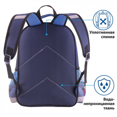 Рюкзак ПИФАГОР SCHOOL для начальной школы, Moto, 38х28х14 см, 229998