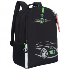 Рюкзак GRIZZLY школьный, жёсткая спинка, 2 отделения, для мальчиков, RACING SPEED, 38х29х16 см, RB-551-4/1