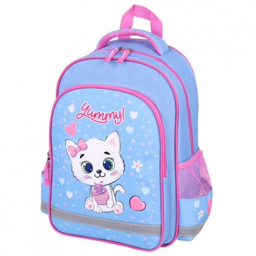 Рюкзак ПИФАГОР SCHOOL, 1 отделение, 3 кармана, Yummy cupcake, 38x28х14 см, 271405