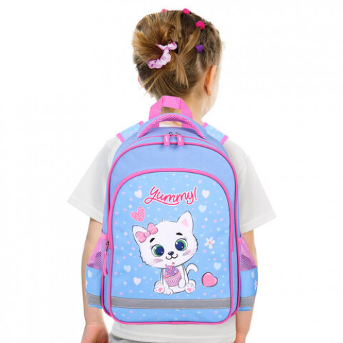 Рюкзак ПИФАГОР SCHOOL, 1 отделение, 3 кармана, Yummy cupcake, 38x28х14 см, 271405