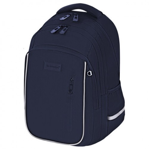 Рюкзак BRAUBERG INTENT, 2 отделения, 4 кармана, Navy blue, 39х27х14 см, 273113