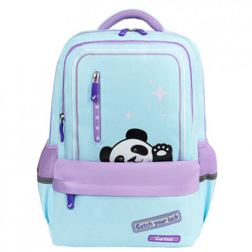 Рюкзак BRAUBERG STAR, Friendly panda, голубой, 40х29х13 см, 270667