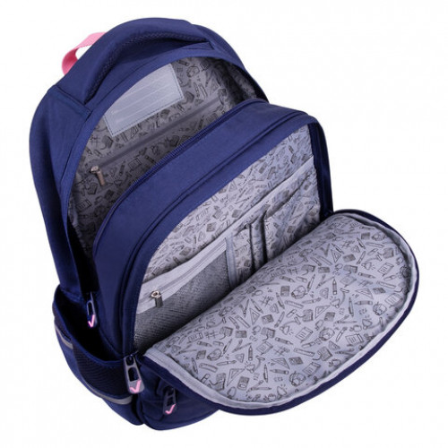 Рюкзак BRAUBERG SOFT, 2 отделения, Cherry queen, СВЕТЯЩИЙСЯ, 40х31х15 см, 270610