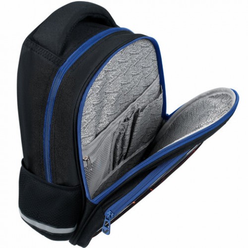 Рюкзак BRAUBERG OPTIMA, 2 отделения, с брелоком, Burning ball, 3D-панель, 36х27х18 см, 273158