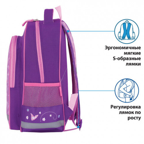 Рюкзак ПИФАГОР SCHOOL для начальной школы, Queen dance, 38х28х14 см, 229994