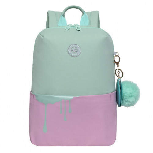 Рюкзак GRIZZLY школьный, укрепл. спинка, отд. д/ноутб до13.,д/дев.,PINK/MINT,34х24х12см,RXL-320-2/2