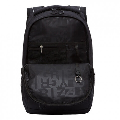 Рюкзак GRIZZLY школьный, анатом. спинка, 3 отделения, д/мальч., BLACK,44х28х23см,RU-131-21/5