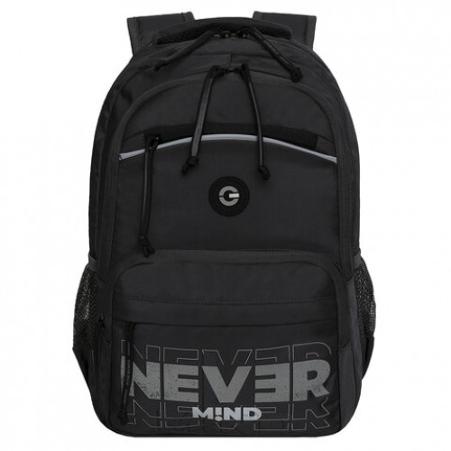 Рюкзак GRIZZLY школьный, анатом. спинка, 2 отделения, д/мальч., NEVER MIND, 39х28х19 см, RB-354-4/3