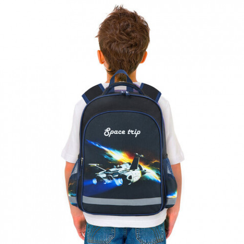 Рюкзак ПИФАГОР SCHOOL для начальной школы, Space trip, 38x28х14 см, 270661