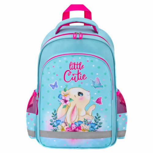 Рюкзак ПИФАГОР SCHOOL, 1 отделение, 3 кармана, Pretty bunny, 38x28х14 см, 273168