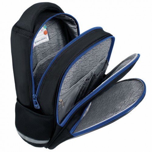 Рюкзак BRAUBERG OPTIMA, 2 отделения, с брелоком, Burning ball, 3D-панель, 36х27х18 см, 273158