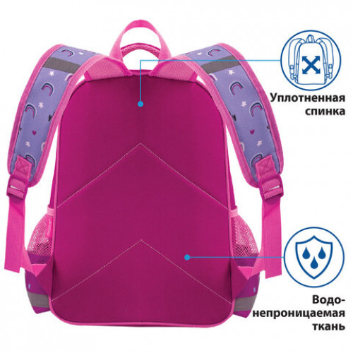 Рюкзак ПИФАГОР SCHOOL для начальной школы, Funny bunnies, 38х28х14 см, 229993