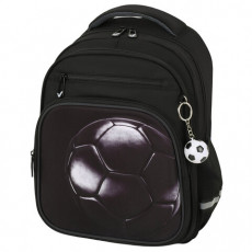 Рюкзак BRAUBERG PROFI, 2 отделения, с брелком, Leather ball, 3D-панель, 36х27х19 см, 274416