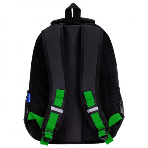 Рюкзак BRAUBERG FORCE, 2 отделения, 5 карманов, Neon green, 39х28х17 см, 273153