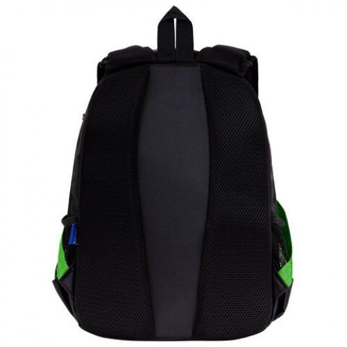 Рюкзак BRAUBERG FORCE, 2 отделения, 5 карманов, Neon green, 39х28х17 см, 273153