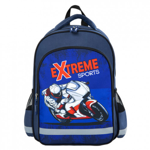 Рюкзак ПИФАГОР SCHOOL для начальной школы, Extreme sports, 38x28х14 см, 270659