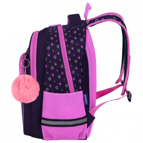 Рюкзак BRAUBERG PROFI, 2 отделения, с брелком, Lonely cat, 36х27х19 см, 274415