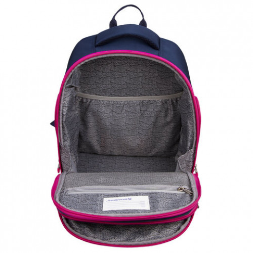 Рюкзак BRAUBERG CLASSIC, легкий каркас, премиум материал, Stars, синий, 37х32х21 см, 271394