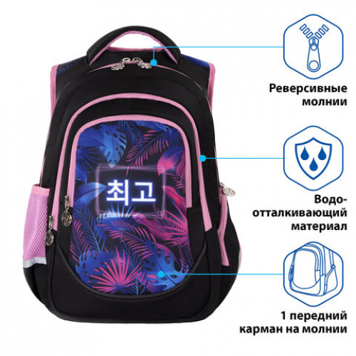 Рюкзак BRAUBERG SPECIAL, Neon leaves, 44x30x13 см, 229980