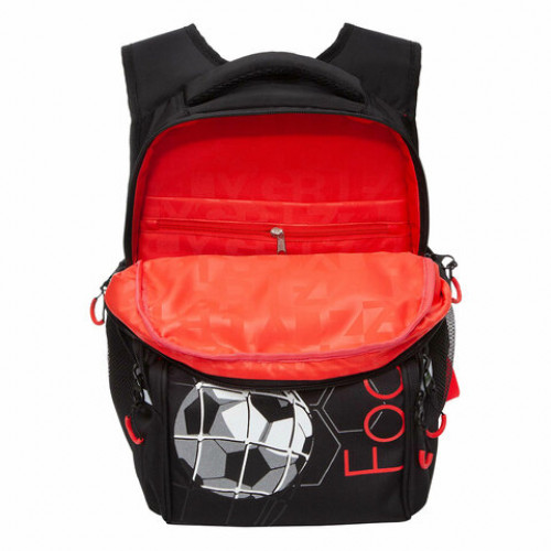 Рюкзак GRIZZLY школьный, анатом. спинка, 2 отделения, д/мальч., FOOTBALL, 38х26х20 см, RB-350-1/1
