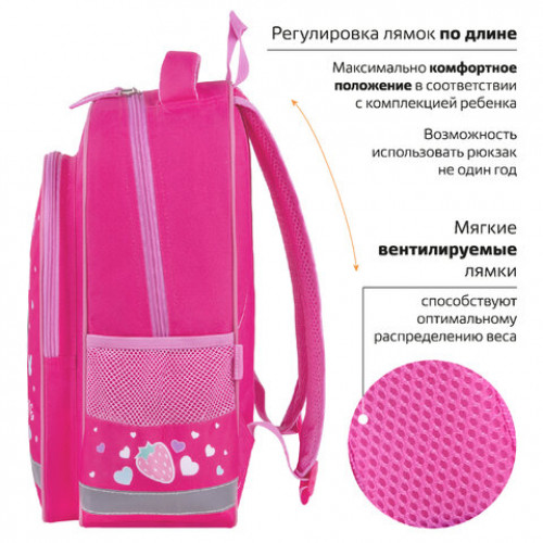 Рюкзак ПИФАГОР SCHOOL, 1 отделение, 3 кармана, Panda time, 38x28х14 см, 271406