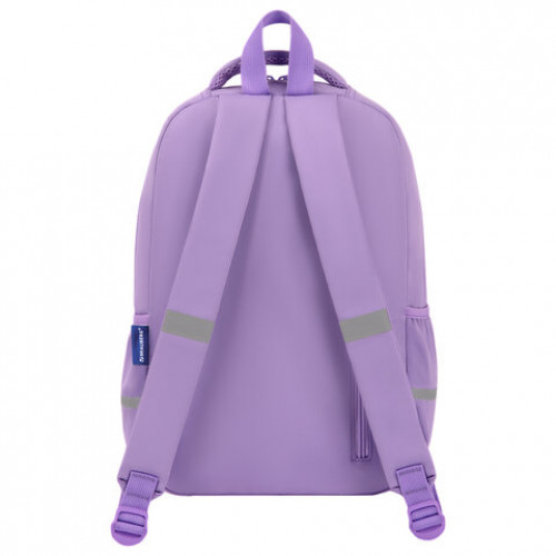 Рюкзак BRAUBERG STYLE, 2 отделения, 4 кармана, Hey all, сиреневый, 40х26х15 см, 274411