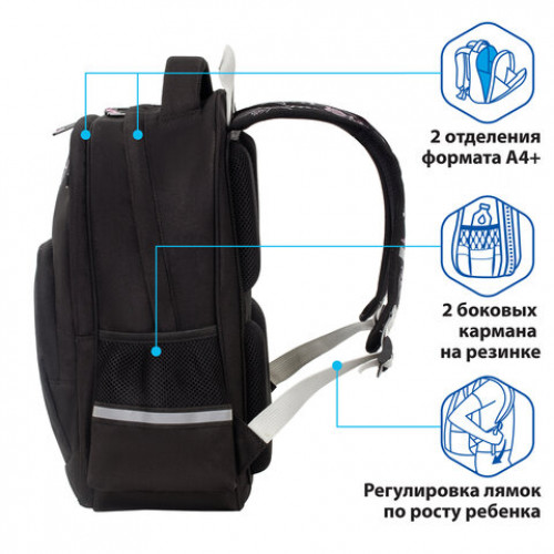 Рюкзак BRAUBERG SOFT, 2 отделения, Travel, 40х31х15 см, 229919