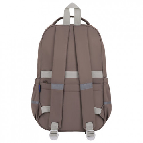 Рюкзак BRAUBERG STYLE, 2 отделения, 4 кармана, Brown checks, коричневый, 40х26х15 см, 274412