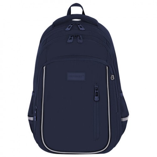 Рюкзак BRAUBERG INTENT, 2 отделения, 4 кармана, Navy blue, 39х27х14 см, 273113