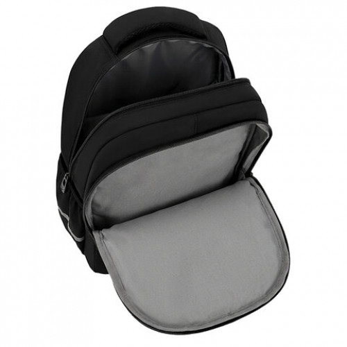 Рюкзак BRAUBERG STYLE, 2 отделения, 4 кармана, Hey all, черный, 40х26х15 см, 274410