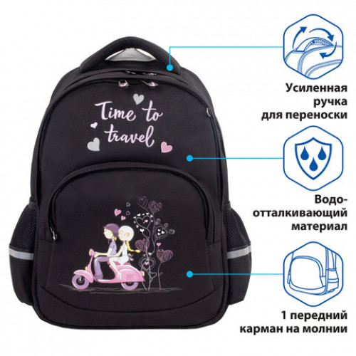 Рюкзак BRAUBERG SOFT, 2 отделения, Travel, 40х31х15 см, 229919