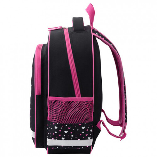 Рюкзак ПИФАГОР SCHOOL, 1 отделение, 3 кармана, Tic-tac-love, 38x28х14 см, 274438