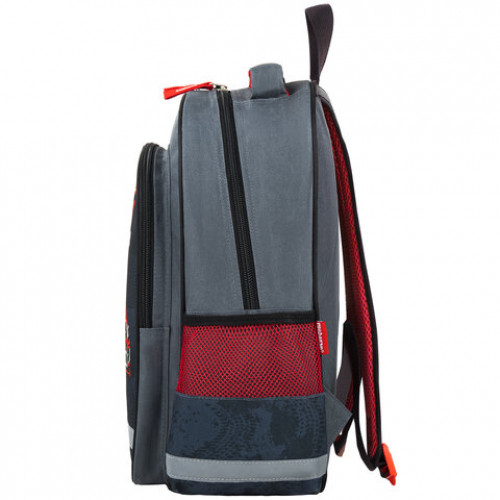 Рюкзак ПИФАГОР SCHOOL для начальной школы, Speed warrior, 38x28х14 см, 270657