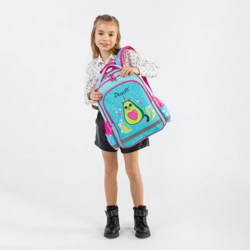 Рюкзак ПИФАГОР SCHOOL для начальной школы, Avocat, 38x28х14 см, 270652