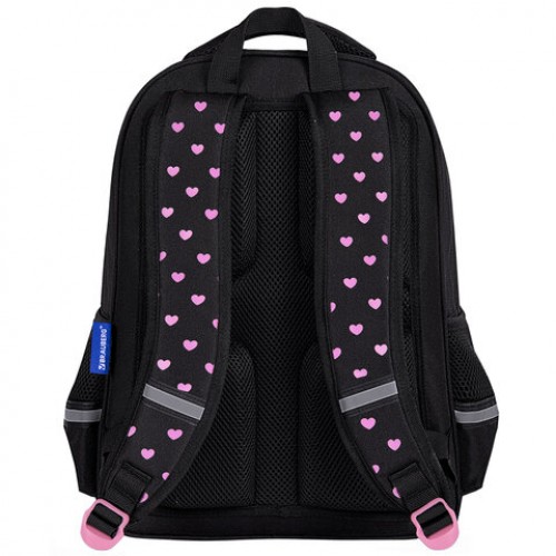 Рюкзак BRAUBERG SOFT, 2 отделения, 3 кармана, Cool cat, СВЕТЯЩИЙСЯ, 40х31х15 см, 273118