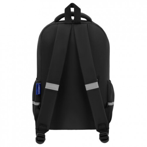 Рюкзак BRAUBERG STYLE, 2 отделения, 4 кармана, Hey all, черный, 40х26х15 см, 274410